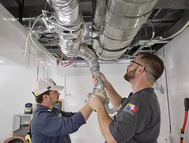 Winthrop Air Duct Cleaning technician performing thorough AC duct cleaning in Winthrop