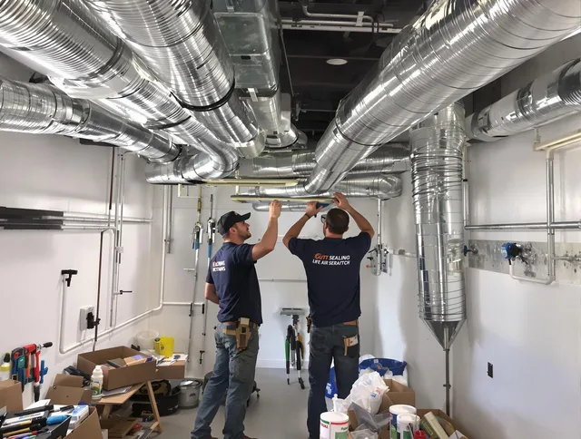 Winthrop Air Duct Cleaning technician applying professional duct sealing solutions in Winthrop