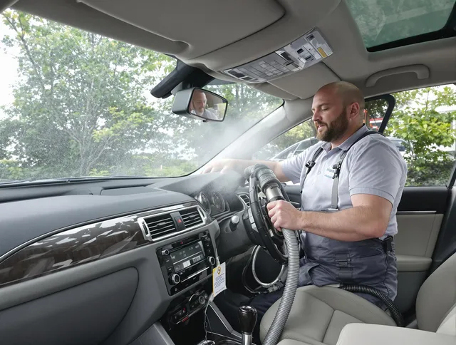 Winthrop Air Duct Cleaning specialist performing professional car duct cleaning in Winthrop
