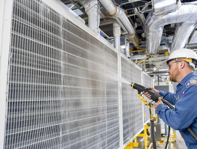 Professional commercial coil cleaning by Winthrop Air Duct Cleaning in Winthrop