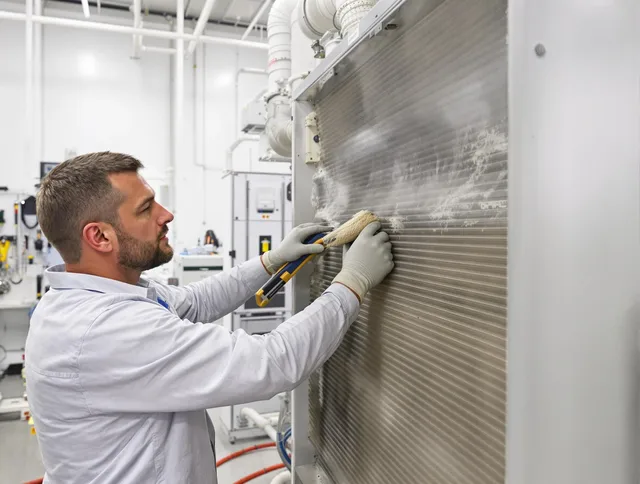 Winthrop Air Duct Cleaning technician performing precision commercial coil cleaning at a Winthrop business