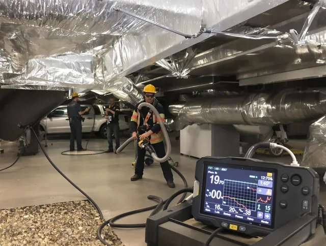Professional negative pressure duct cleaning by Winthrop Air Duct Cleaning in Winthrop
