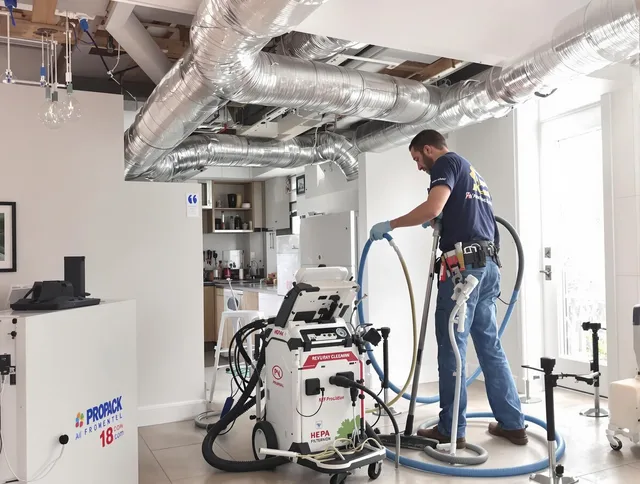 Winthrop Air Duct Cleaning technician performing advanced pure duct cleaning with specialized equipment in Winthrop